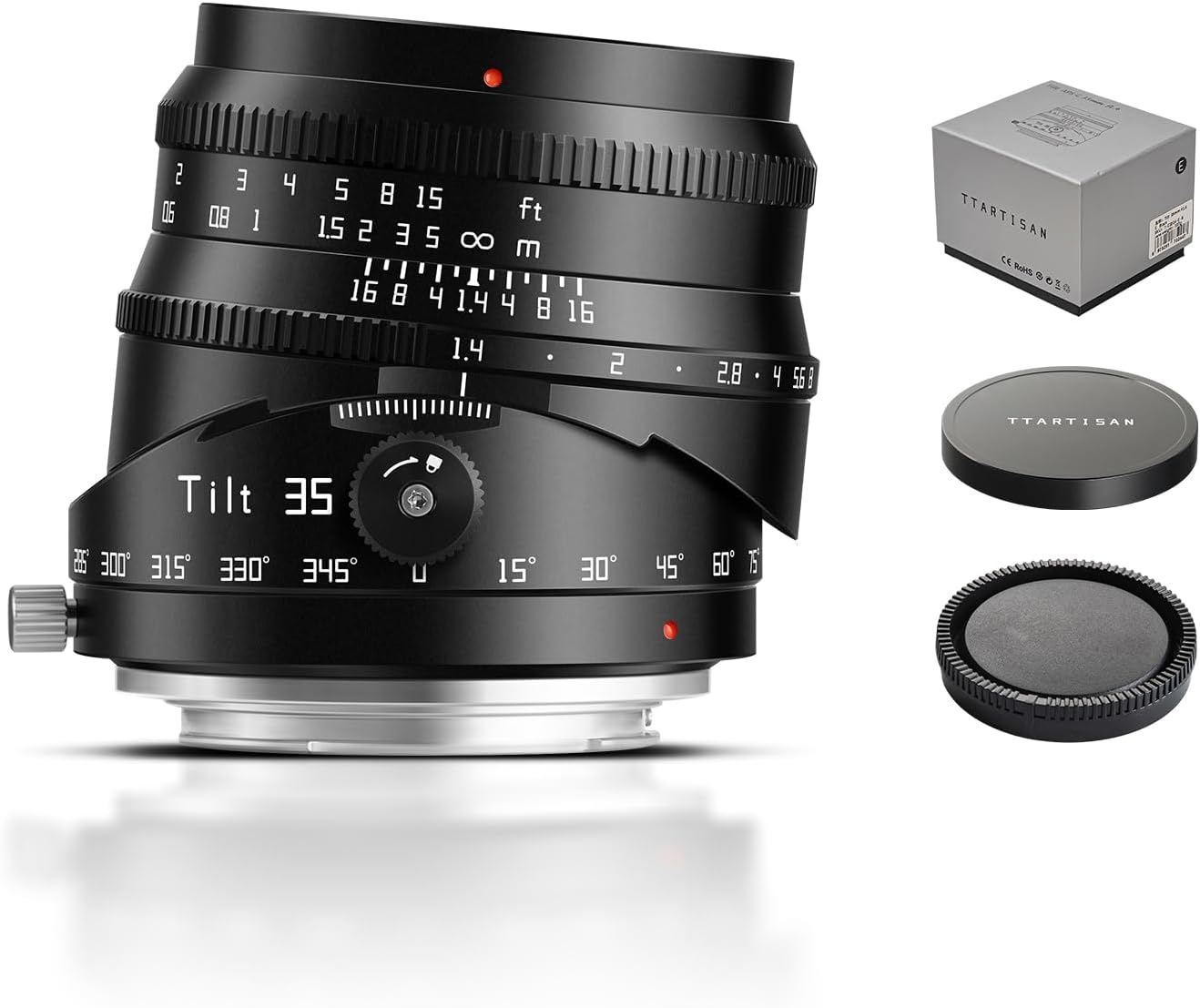 TTARTISAN Tilt 35mm f/1.4 for E-Mount APS-C Manual Focus Prime Lens for Mirrorless Camera A6500 A6600 A6700 NEX-5C NEX-6 NEX-7 ZVE-10 ZVE-10II FX30 A7M4 A7R5 A7S3 A7CR A1 A9 ZV-E1