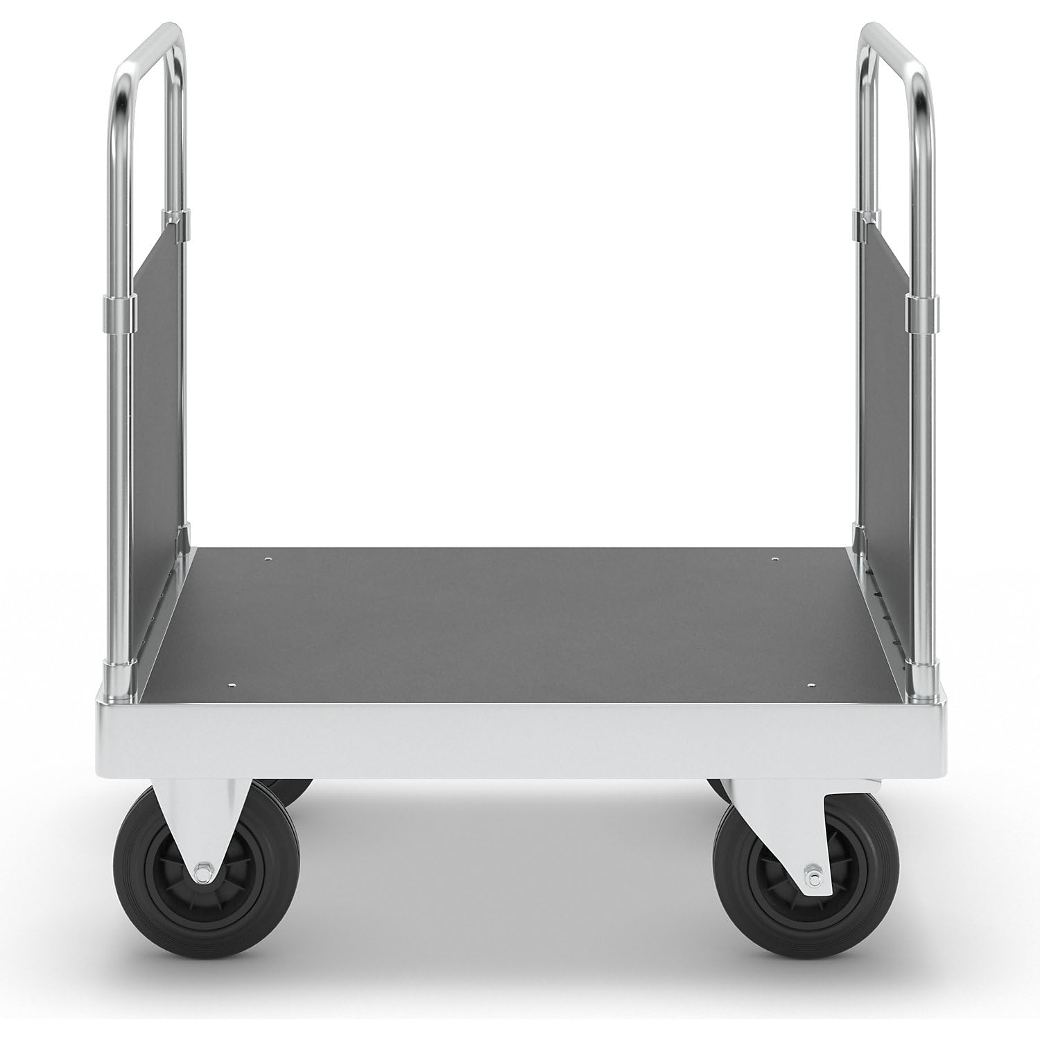 Erhard-Trading Industriebedarf Carrello con Piattaforma con 2 Fronte Pareti, Marrone, Legno, Piattaforma Truck con Due-Sided Walls, Carrello