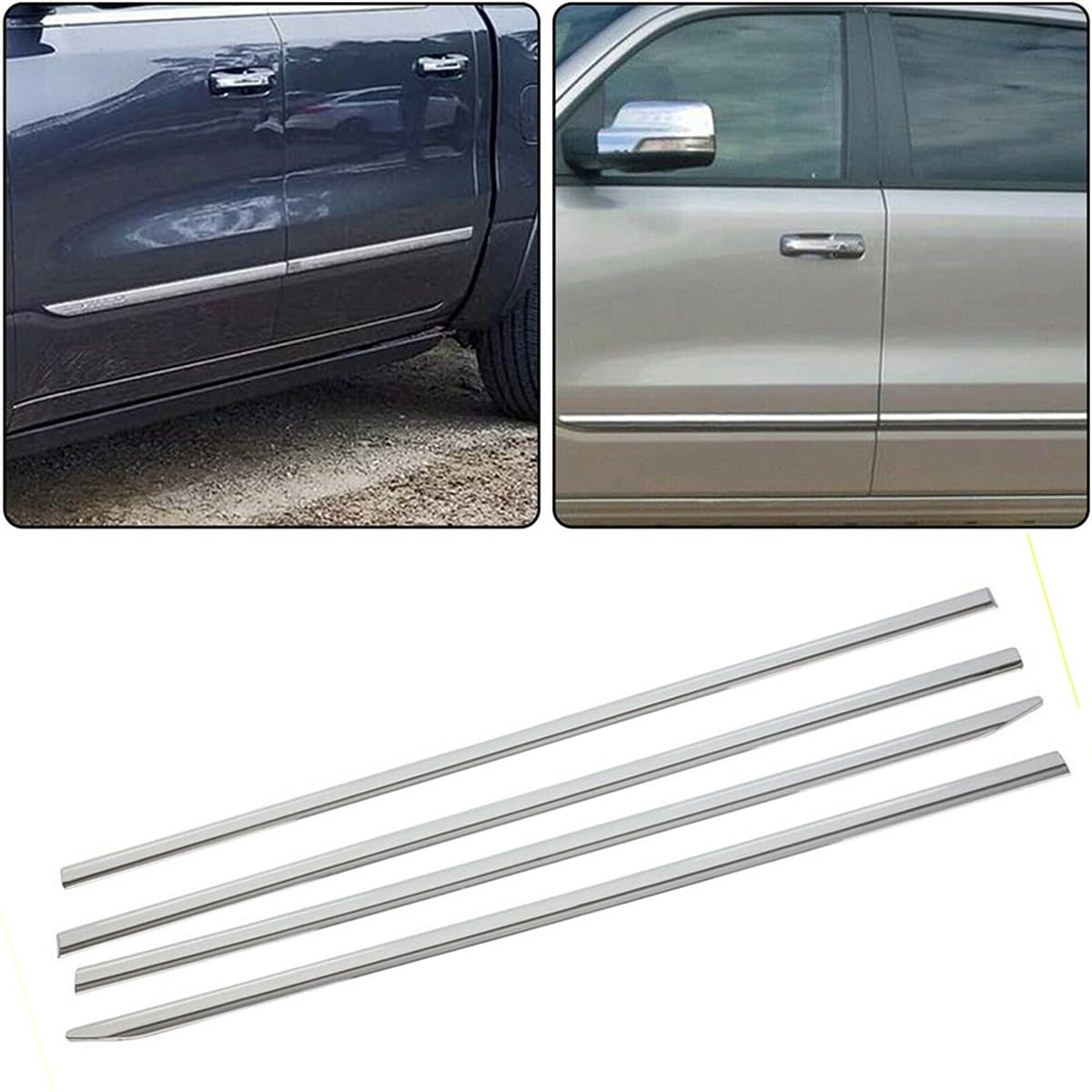 AAL-PRM Chrome Door Handle Covers Trim For 2019-2023 RAM 1500 – 8-Piece Set