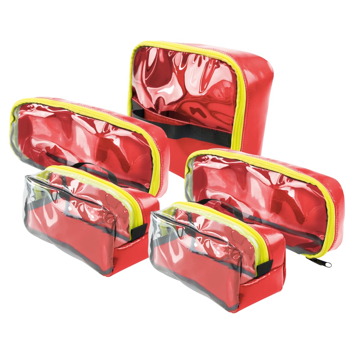Pro1R PL1C Notfallrucksack leer Rot - Rucksack aus robuster Plane, 5 Modultaschen, ausklappbare Front, 36 x 47 x 26 cm - Rettungsdienst Rucksack, Erste Hilfe Rucksack, Sanitätsrucksack (Rot)