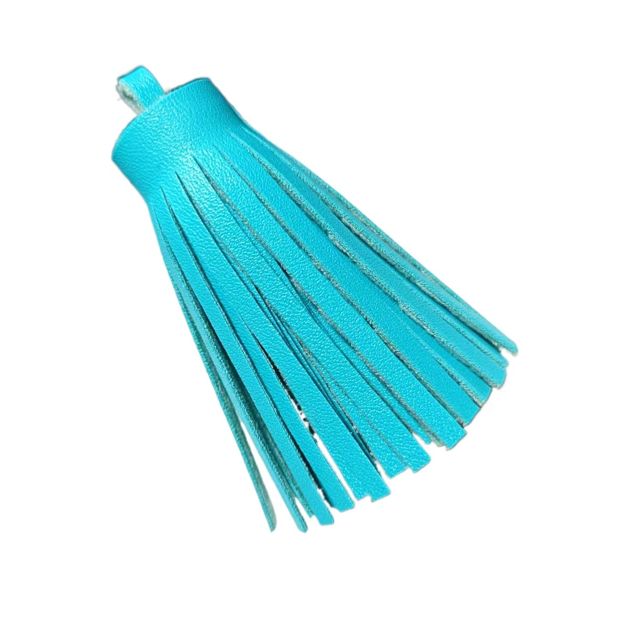 ROCKPOEM 12pcs Short Leather Tassels for Keychains and DIY Jewelry Making, Elegant Tassel Charms for Crafts and Bookmarks, Fat Leather Tassel Findings for Souvenir Accessories