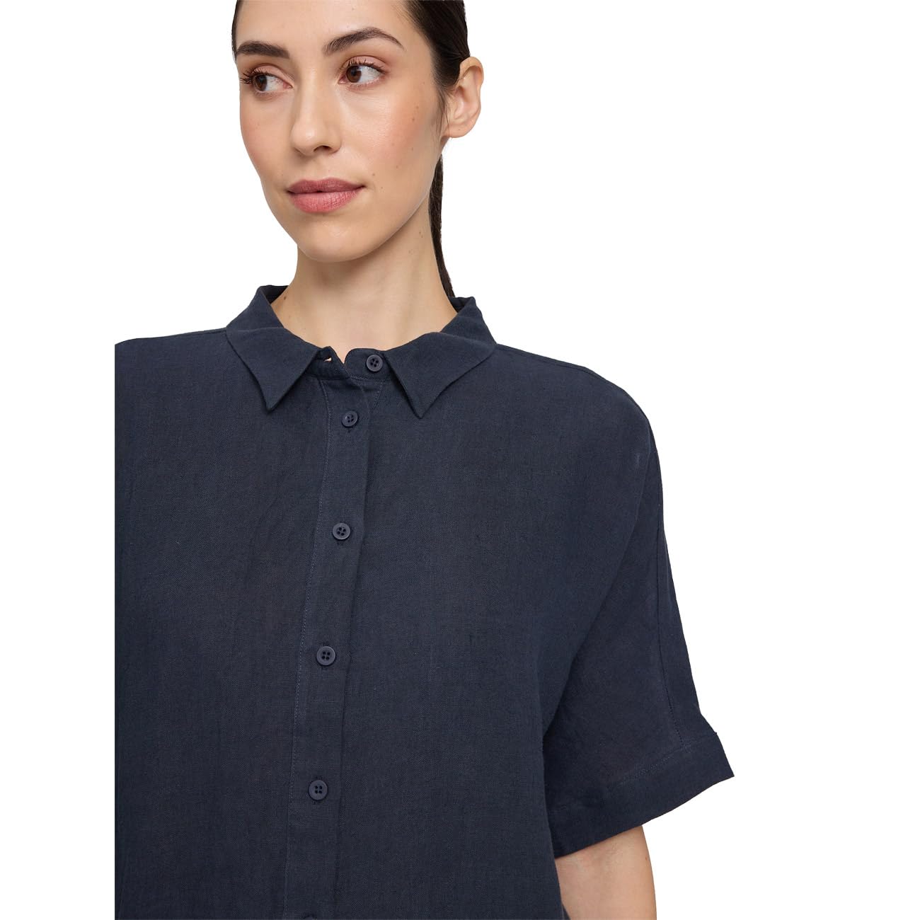 Mazine Donna Linen Camicetta, Ink Blue, L
