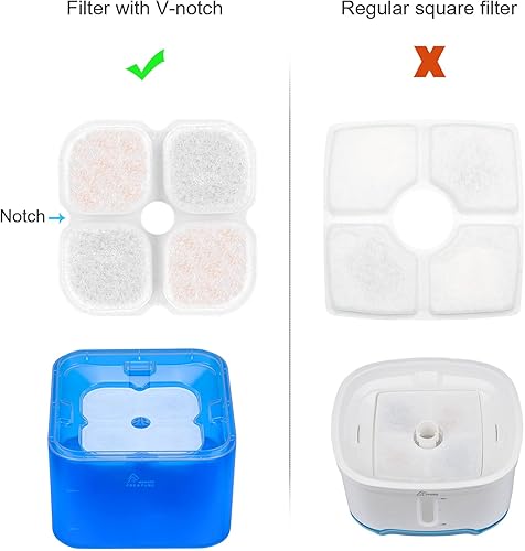 Miniatura 6 de Fuente de agua para gatos de cristal de acero inoxidable, fuente para mascotas de 101 oz3 L con luz LED para gatos y perros (azul)