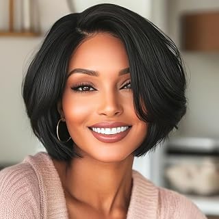 BeiSDWig short black synthetic bob wig