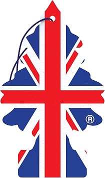 Little Trees Air Freshener Tree MTR0087 United Kingdom For Car Home Boat Caravan - Single Pack, Red white blue