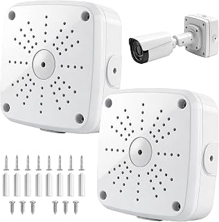 Lot de 2 boîtes de jonction universelles pour caméra de sécurité, boîtier en plastique étanche, kit de boîte de jonction, ...
