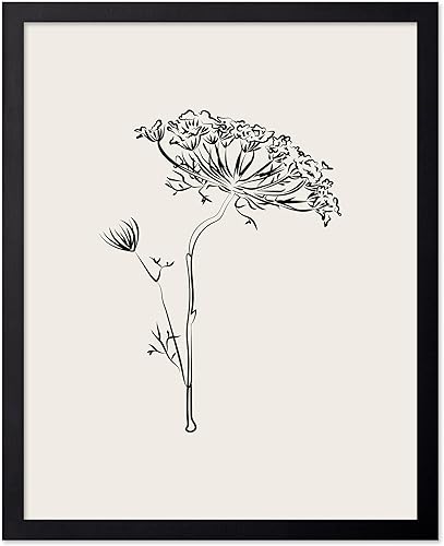 Miniatura 74 de Poster Master Póster de peonías – Estampado de flores retro – Ilustración floral – Ilustración en blanco y negro – Diseño de línea y abstracto –