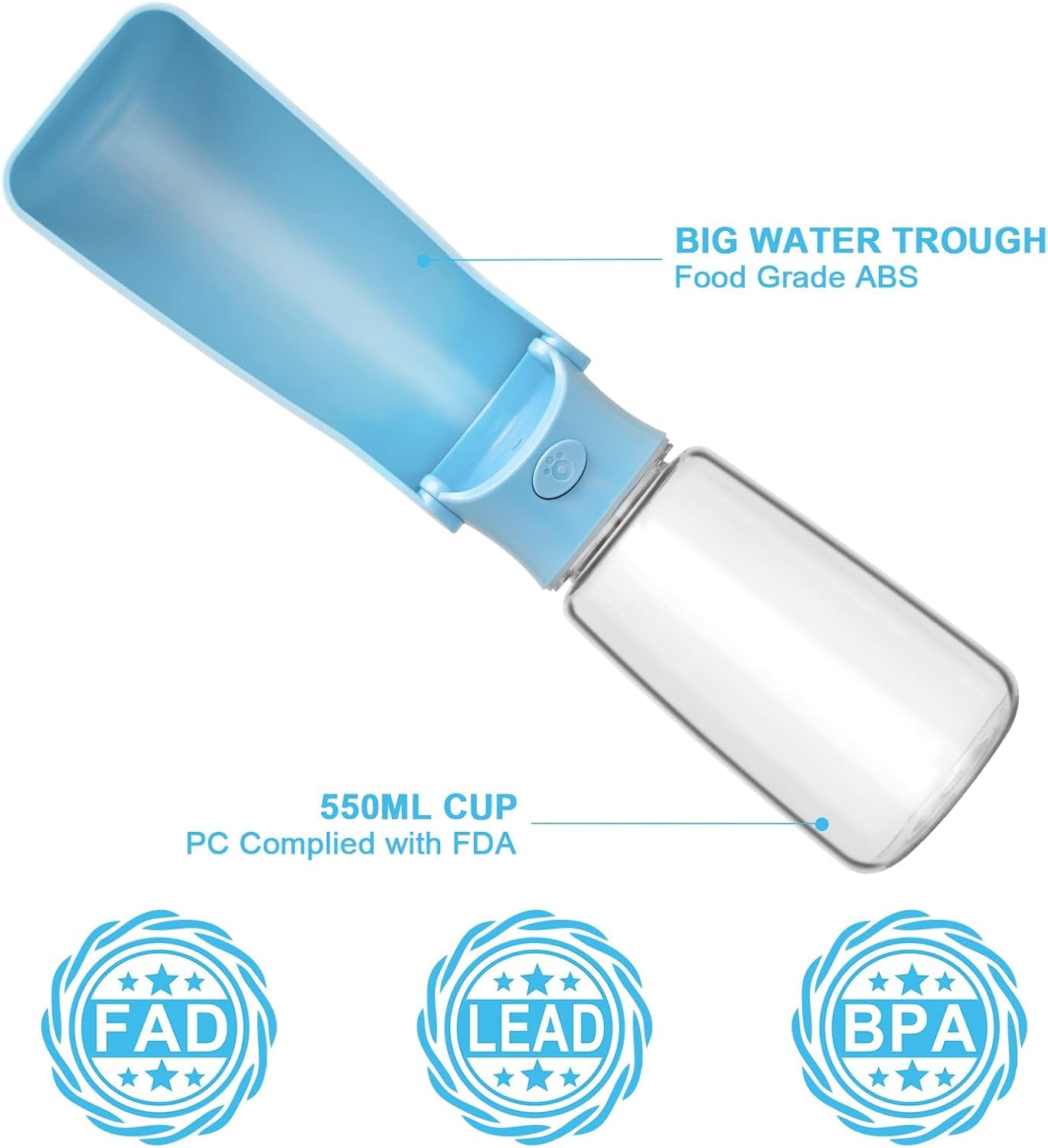 Canareen Portable Dog Water Bottle, Leak Proof Travel Water Bottle for Dogs & Cats - Image 3