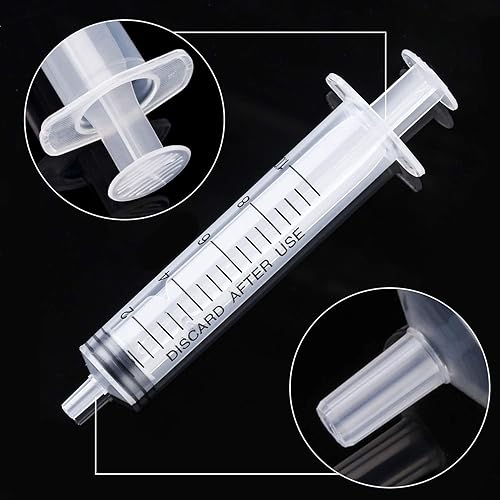 Miniatura 10 de No needle! 2 jeringas de plástico reutilizables de 1.0fl oz con medición hidroponía de plástico para medir nutrientes, herramientas de jeringa de