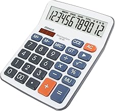OSALO Taschenrechner Große Tasten Grosse Display Solar 12-Stelliger Tischrechner Bürorechner für Senioren(OS-5M)