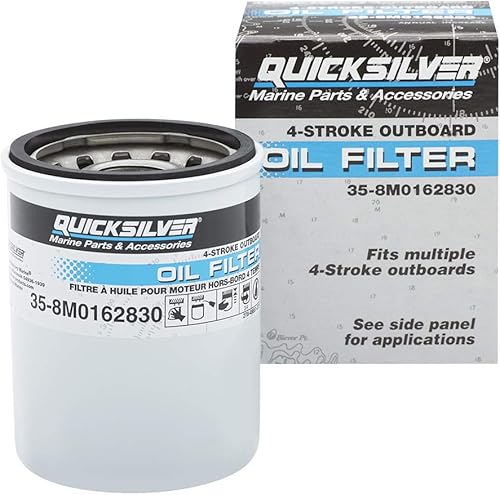 Quicksilver 8M0162830 Filtro de aceite - Mercury and Mariner Fueraborda de 4 tiempos 25 HP a 115 HP
