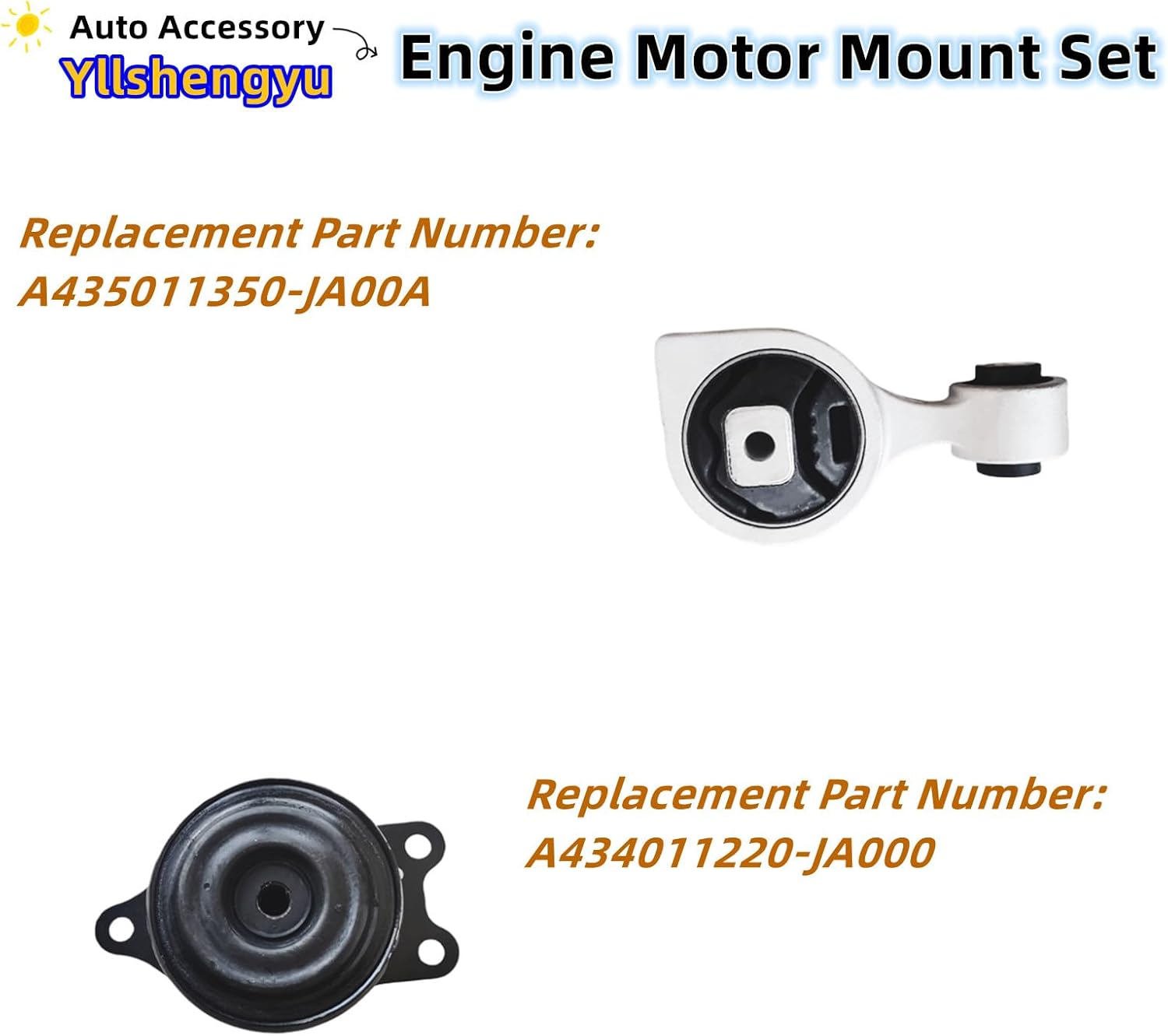 4Pcs Engine Motor Mount Set - Compatible with Nissan Altima 2007-2017 2.5L, Replaces A4350 A4353 A4340 A4339