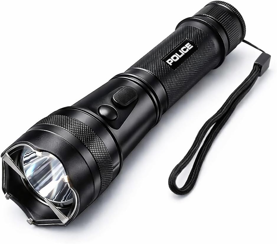 POLICE Stun Gun 1109 - Max Volt Rechargeable with LED Tactical Flashlight