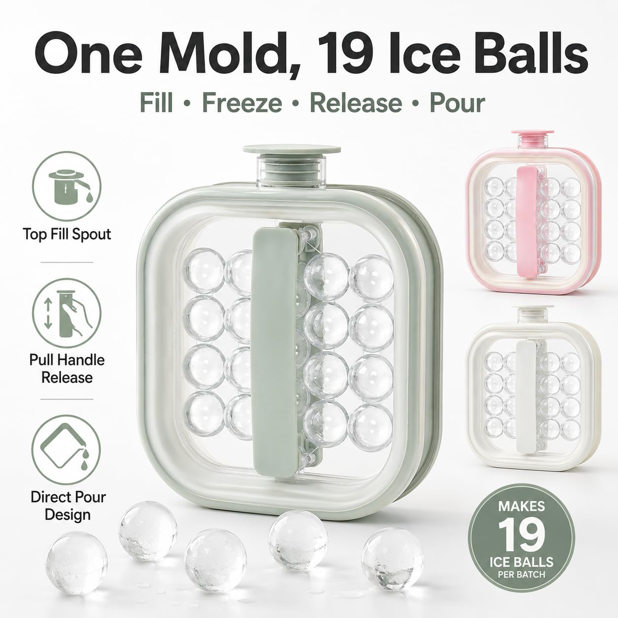 Bollitore portatile in silicone per la creazione di sfere di ghiaccio