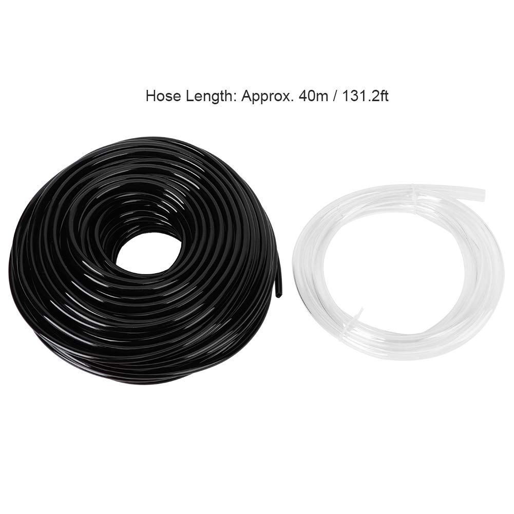 di irrigazione da giardino da 40 m, kit di irrigazione a goccia, set di irrigazione automatica con tubo da 40 m, 50 ugelli e connettori, per serra, terrazza, piante in vaso,
