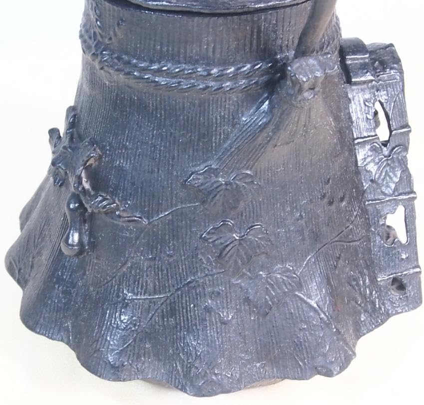 【未使用】大峰造 蝋型 農村田舎文様 鉄瓶 富士型 合掌造り/白川郷 金属工芸 未使用】大峰造 蝋型 農村田舎文様 鉄瓶 富士型 合掌造り/白川郷 金属