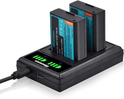 Miniatura 1 de Hisewen Batería LP-E10 y cargador dual para Canon EOS Rebel T7 T6 T5 T3 T100 Kiss X90 X80 X70 X50 1100D 1200D 1300D 1500D 2000D 3000D 4000D Cámara