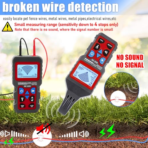 Noyafa NF-826 Underground Cable Tester Locator Circuit Tracer Metal Pipe Detector Wire Tracker Tool Detects Wall\Underground Wires thumb #3