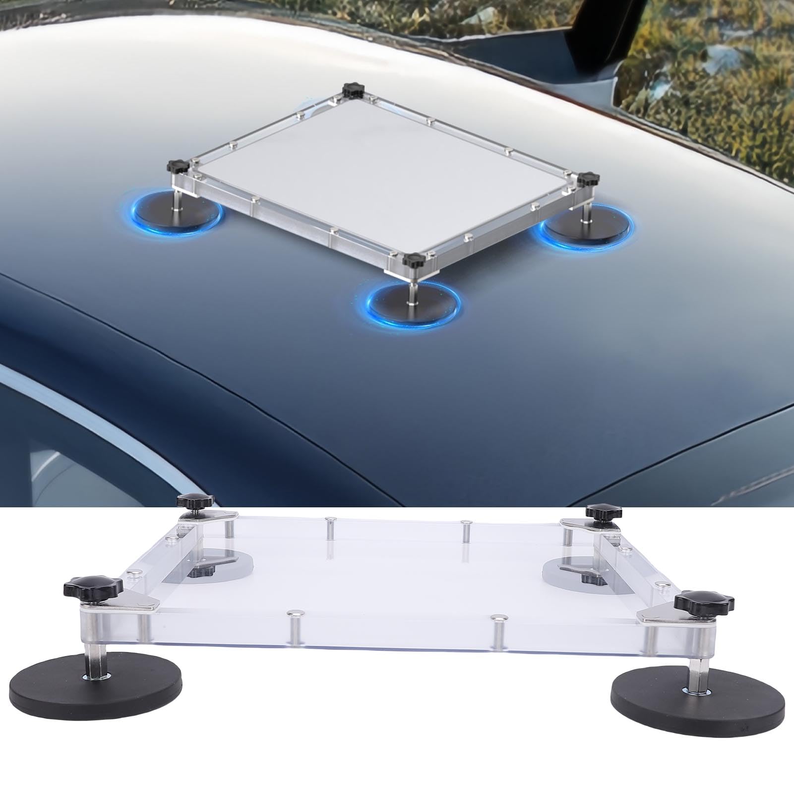 Eujgoov Mini Antena Satelital para Montaje en Techo de Vehículo, Construcción Duradera de ABS, Pies Magnéticos de 110 LB para una Instalación Rápida, Ideal para Vehículos Recreativos y de Aventura