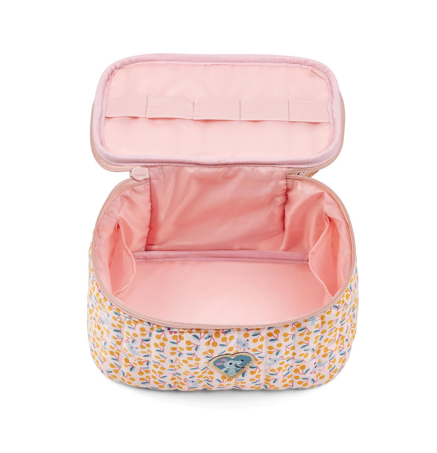 Lilliputiens - Neceser Infantil Jeanne la Gata: Compacto y Divertido, Accesorio de Viaje, Estampado Rosa, 21 cm, a Partir de 2 años, 84493