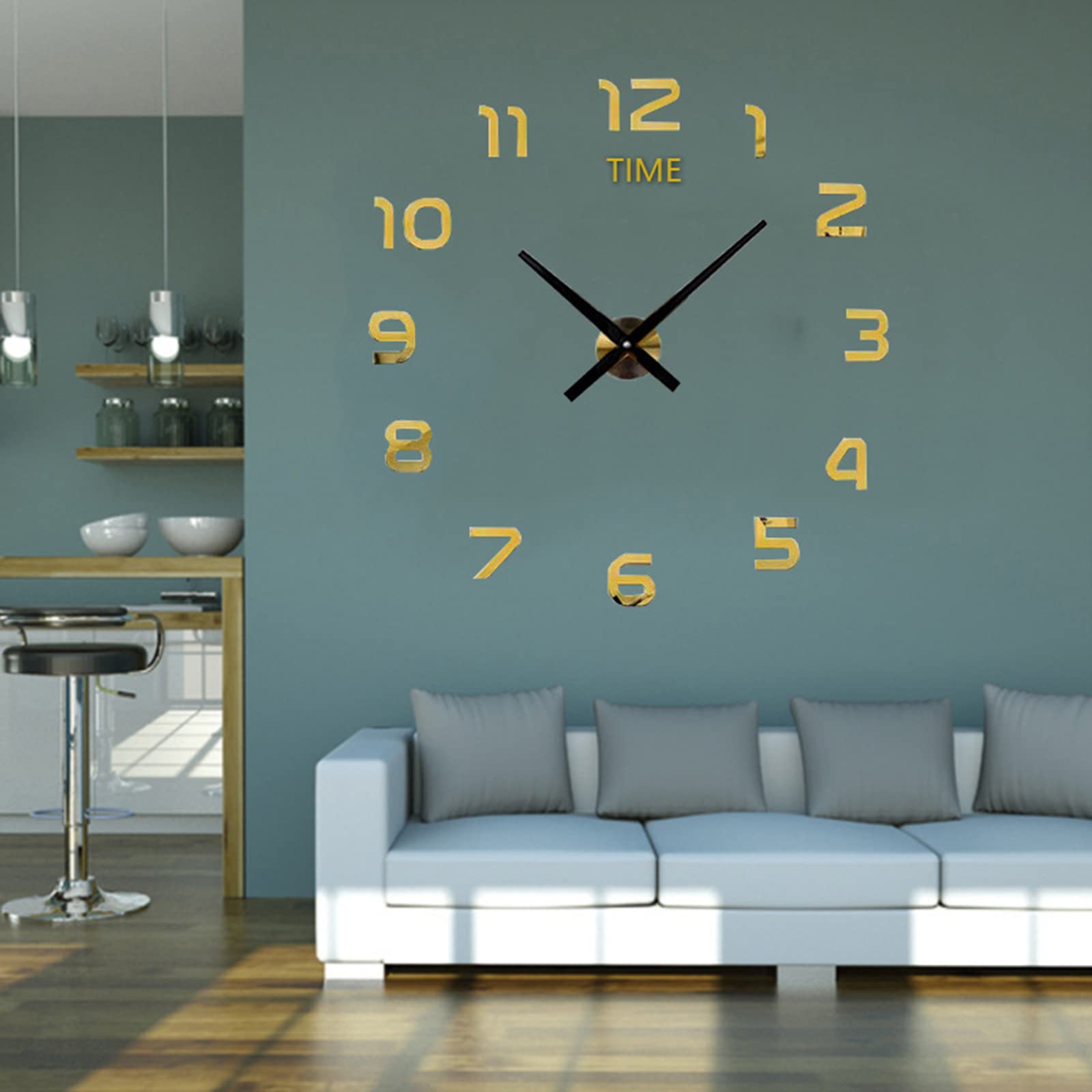 Amazon.co.jp: 大きいDIYの装飾的な壁時計、3Dの壁時計家の装飾の装飾