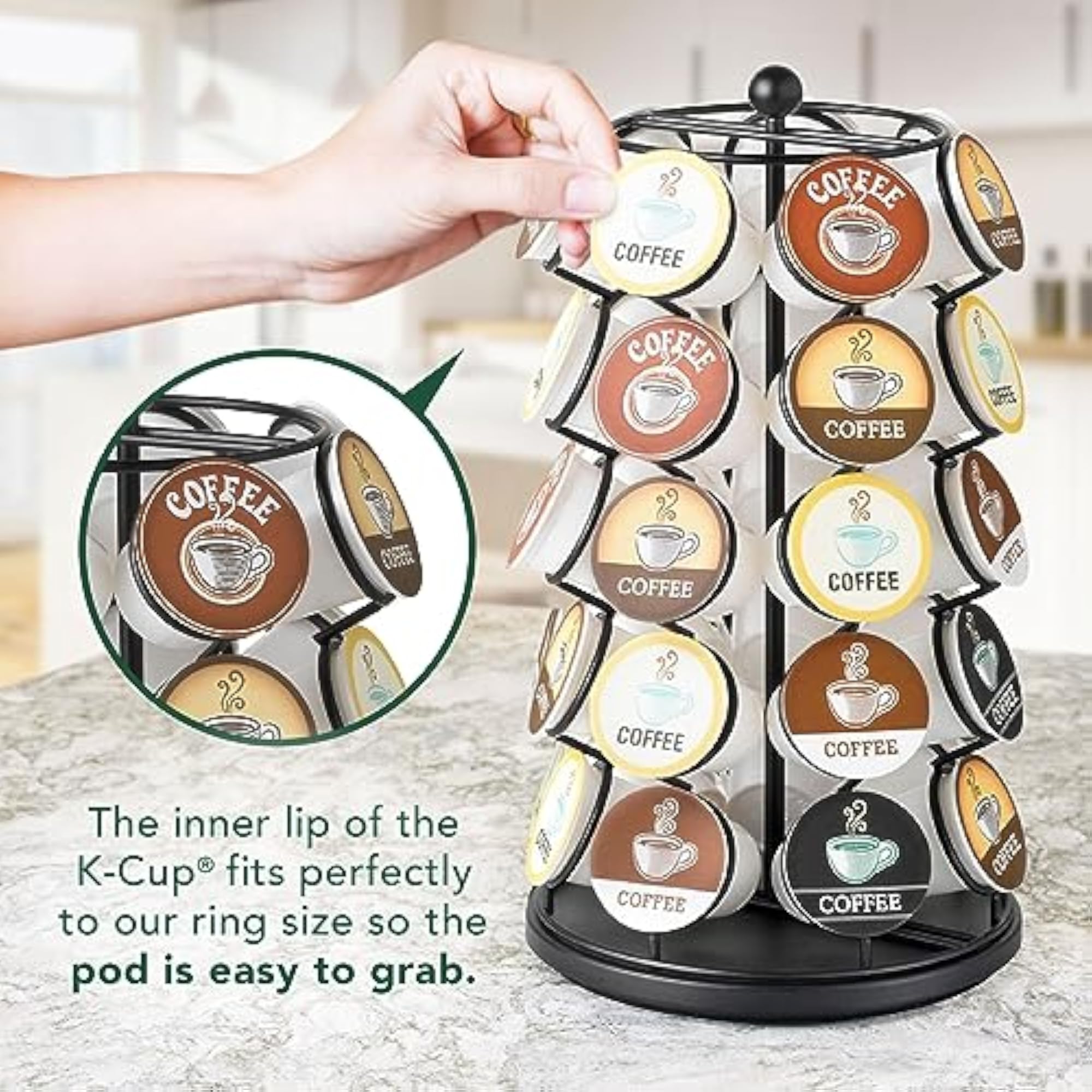 K-Cup Carousel - Holds 35 K-Cups in Black