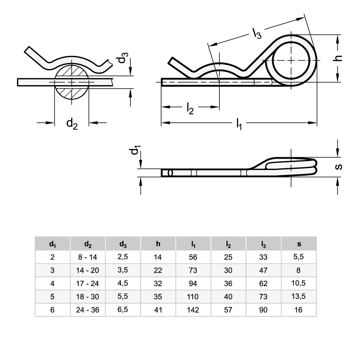 Ganter Normelemente | Spring Plug | Stainless Steel | GN 1024-NI-3-D | Pack of 5 | Double Turn | Diameter 3 mm