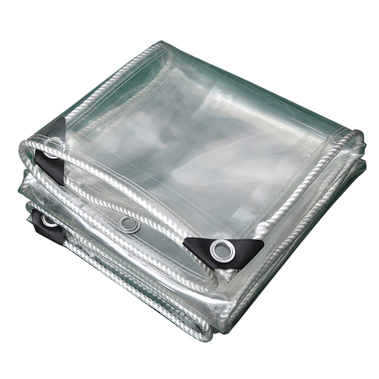 Lona impermeable transparente resistente al agua con ojales metálicos para exterior