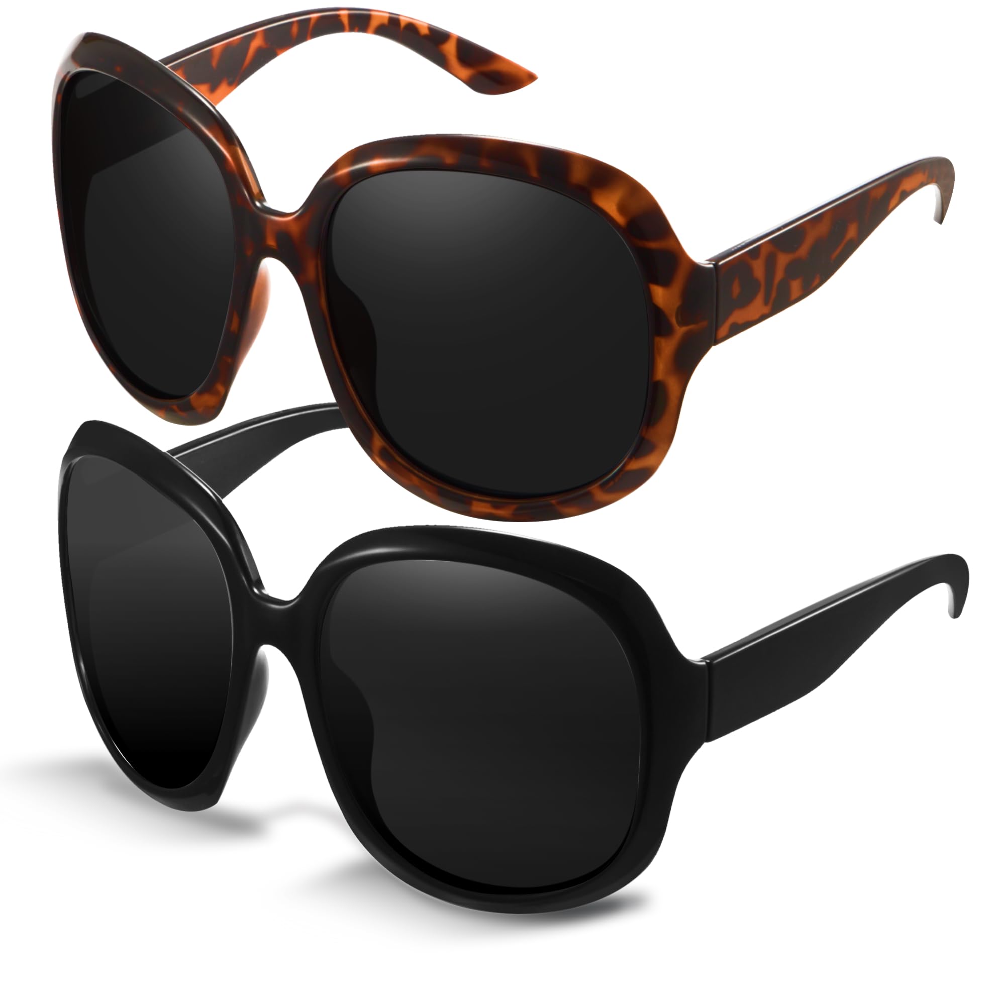 miyya Bug Eye Oversized Polarized Sunglasses Womens, Trendy Retro Sun Glasses for Women 2024, Oversized UV Protection Shades