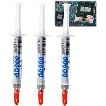 Thermal Paste for Cooler Cooling Paste Very High Thermal Conductivity Long Durability Non-Conductive Carbon Based High Performance for CPU Resistant to High and Low Temperatures 3 White