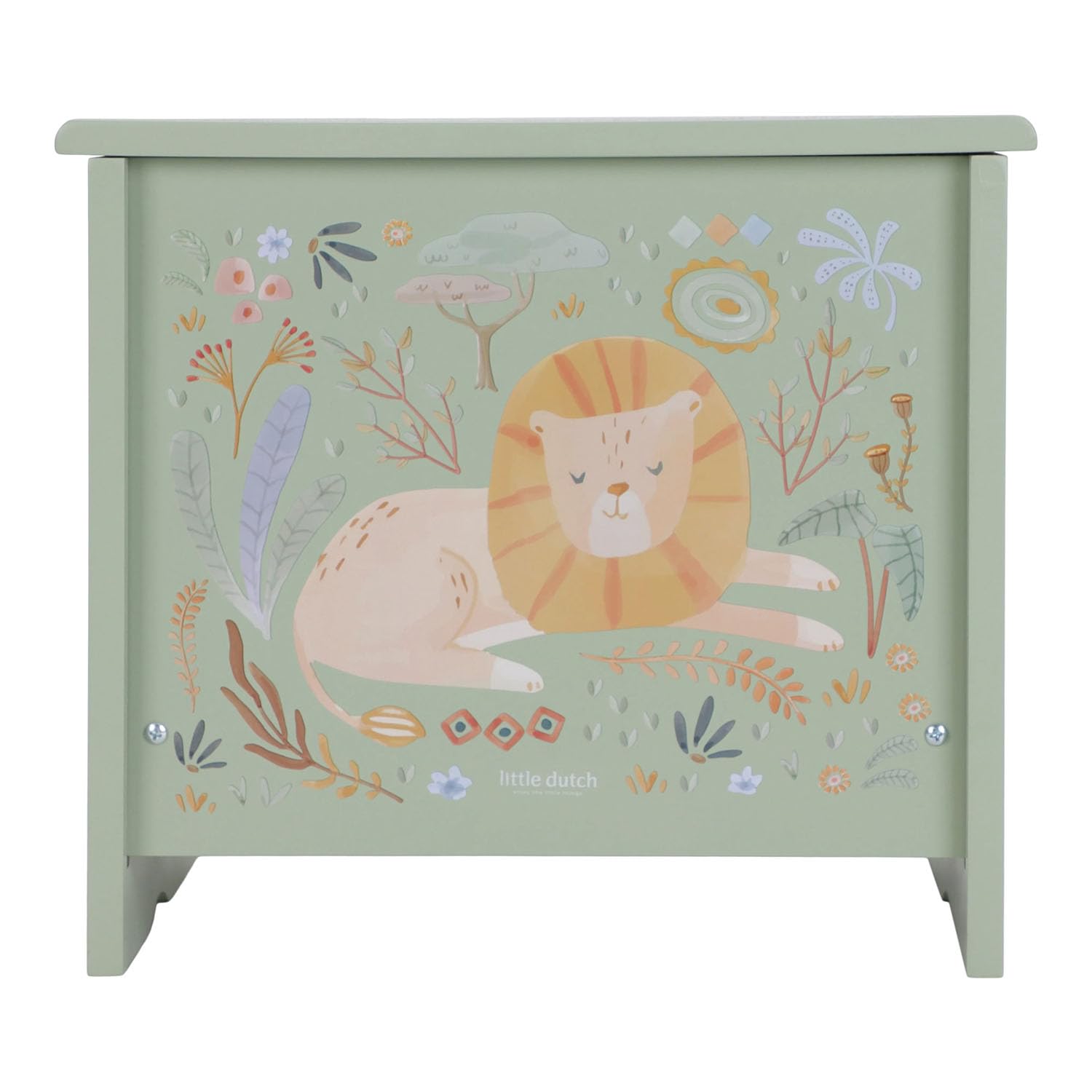 Little Dutch Kinder Piano - Klavier - Holzklavier - Holzpiano - für Jungen und Mädchen ab 3 Jahren - Unisex - Safari Friends - grün