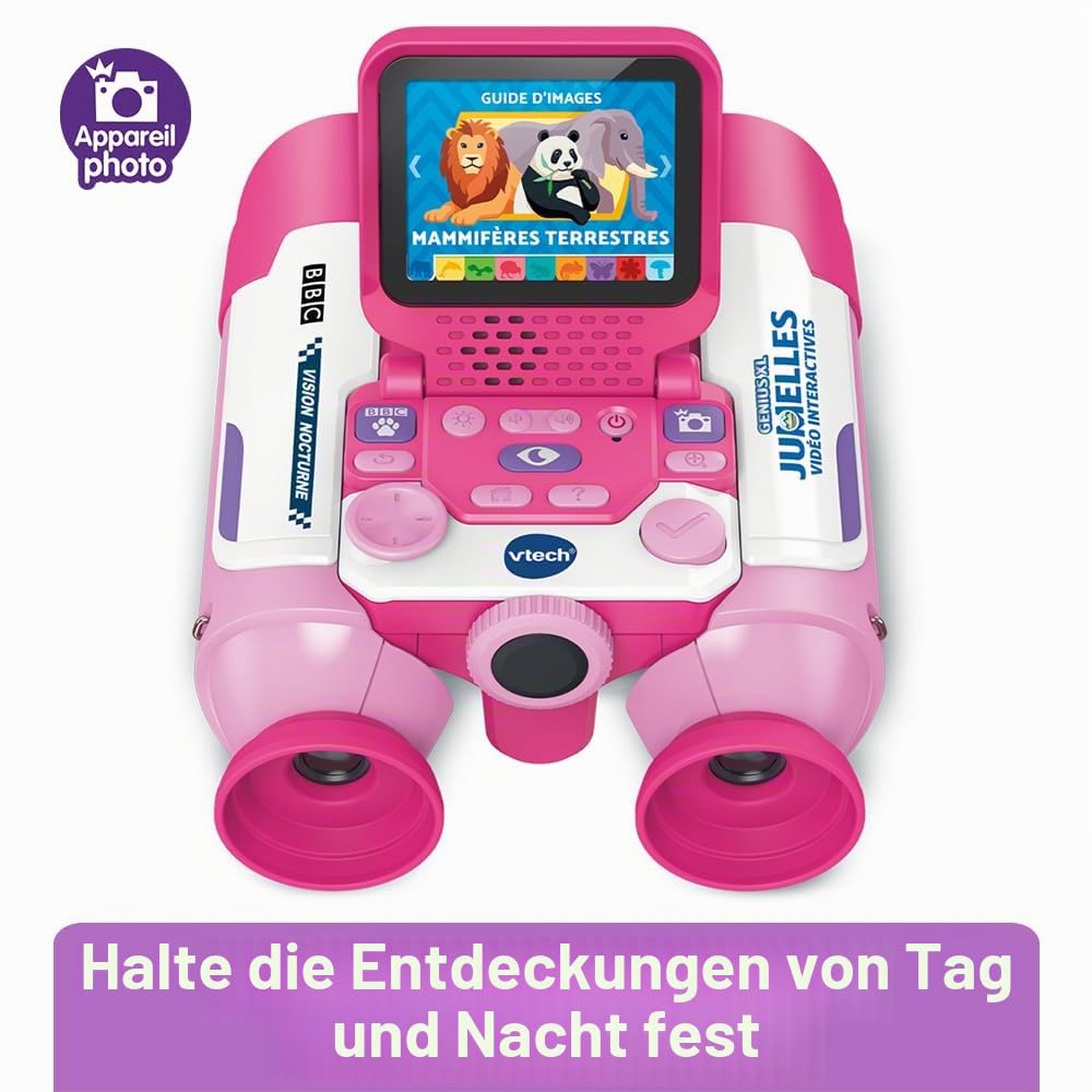 VTech Genius XL – Interaktives Video-Fernglas, Rosa