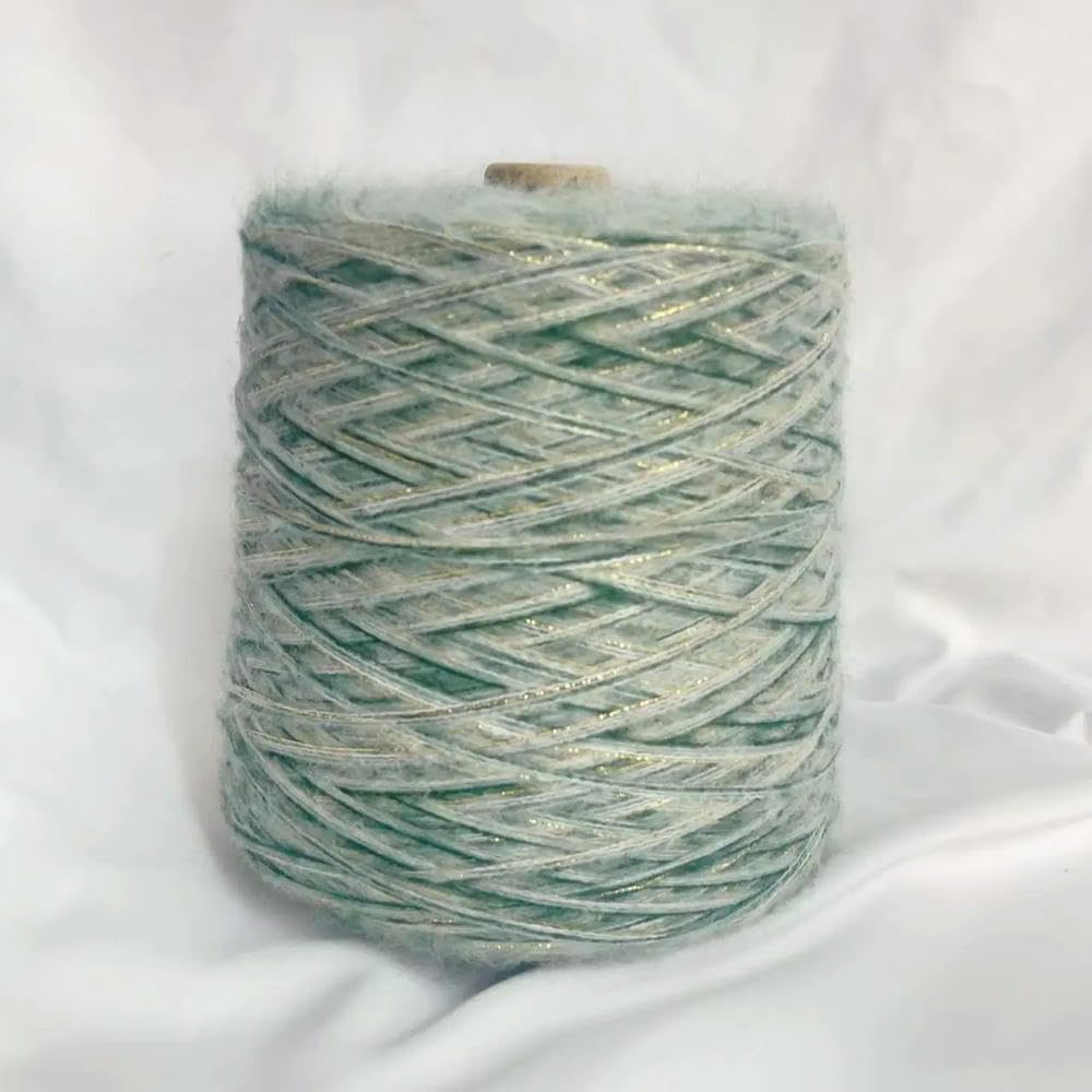 Hand Knitting Hilo， Hilo de Mohair de ganchillo a mano, 500g, for tejer suéteres, abrigos, guantes, chales, cálido, suave, agradable a la piel, hilo de lana de pelusa largo, cómodo(3ply White Red)