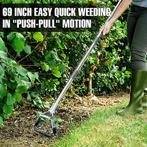 Jardineer Garden Hula Hoe, Stirrup Hoe Garden Tool, Durable Action Hoe And Scuffle Hoe For Weeding, Loop Hoe And Hula Weed Hoe Weeder 69 Inch #TOP1