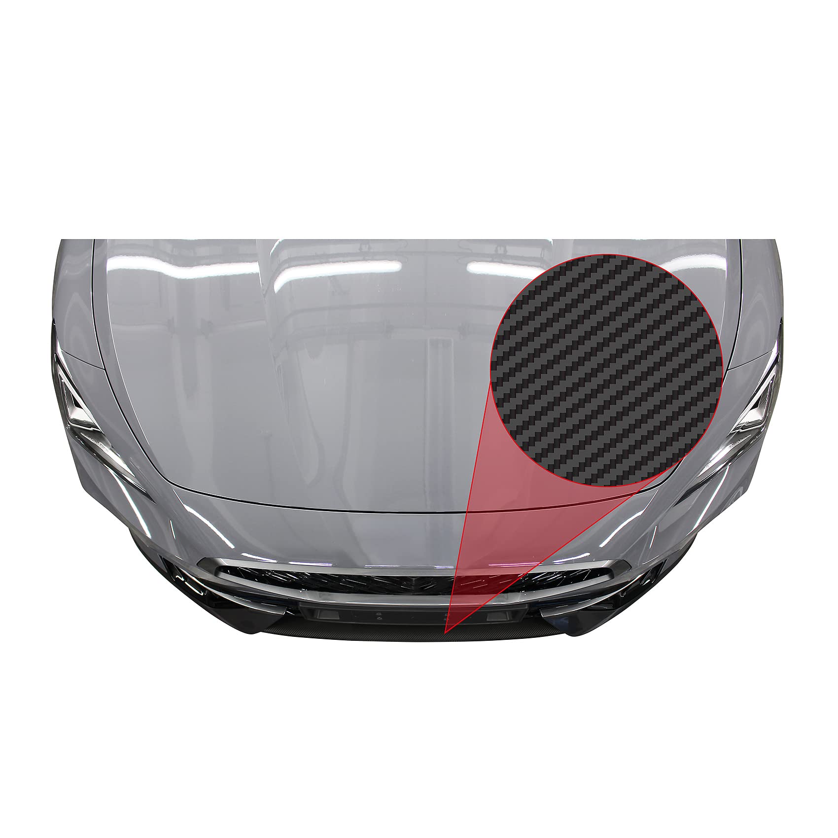 Spoilerschwert Folie Lippe Frontspoiler Front Dekor für KFZ Auto Zubehör passgenau selbstklebend wetterfest Tuning Carwrapping Aufkleber D002 (Carbon Schwarz)