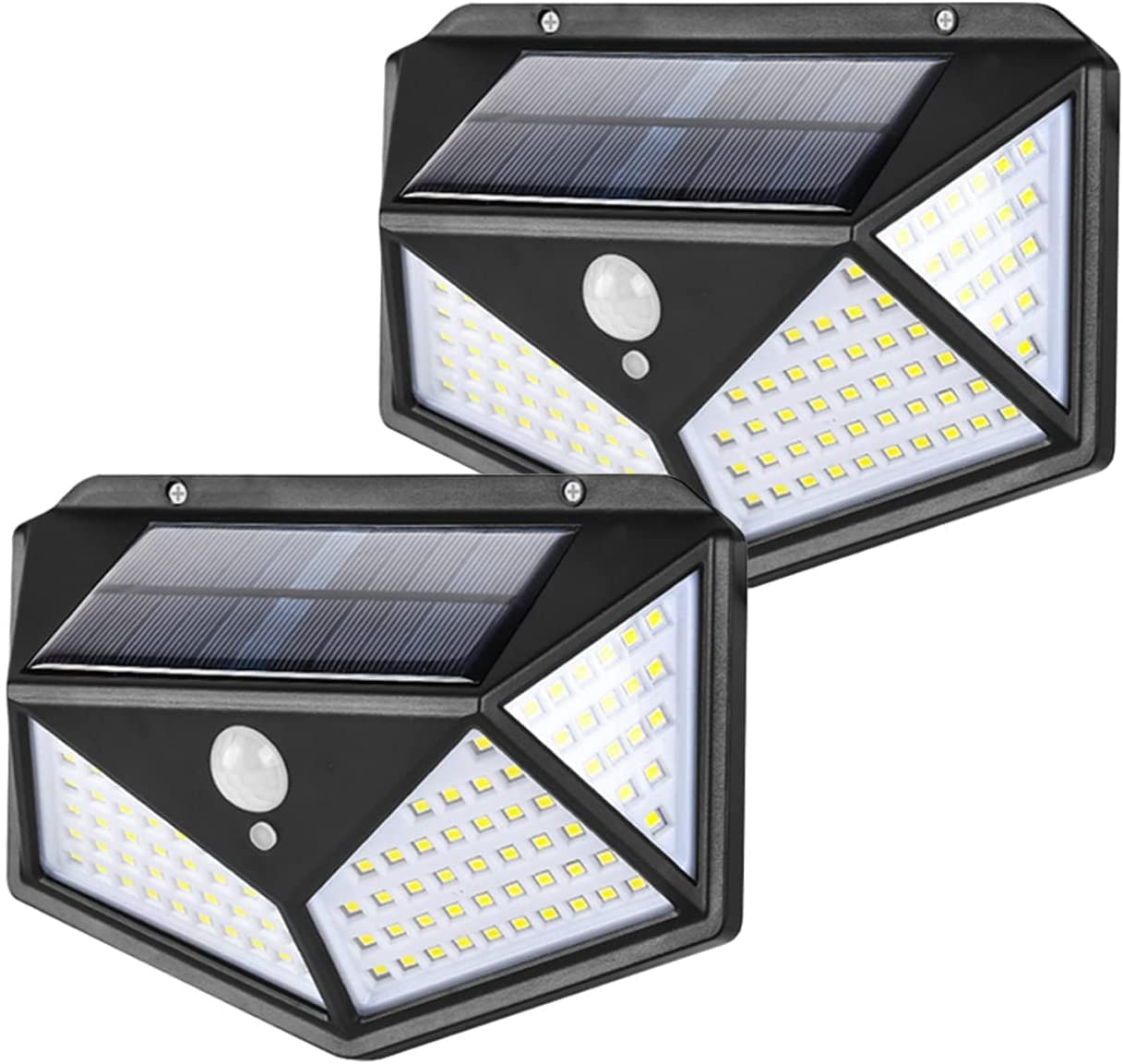 BRITSPEAR Pack of 2 Solar Lights Outdoor 100 LED Solar Security Light with Waterproof Wall Light Solar Powered and 3 Modes for Outdoor, Garden Wall, Solar Lights for Home (Black) (B0BG63LRQ2) Amazon Price History, Amazon Price Tracker