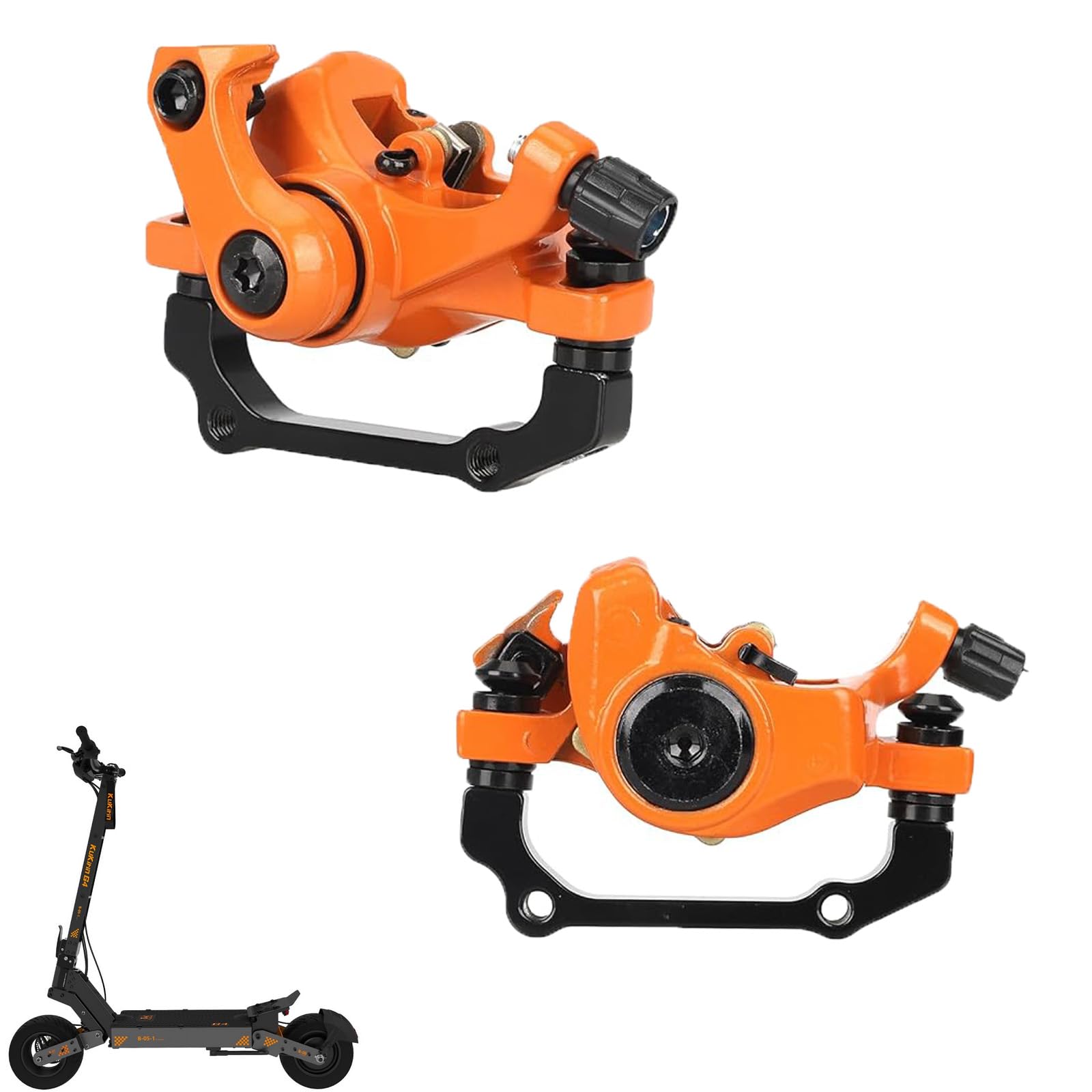 CERFFOOL Original Disc Brake Caliper for Kugoo Kukirin G4 Mechanical Brake Caliper Replacement Part for Scooterc Electric Accessory (Front + Rear Disc Brake Caliper )