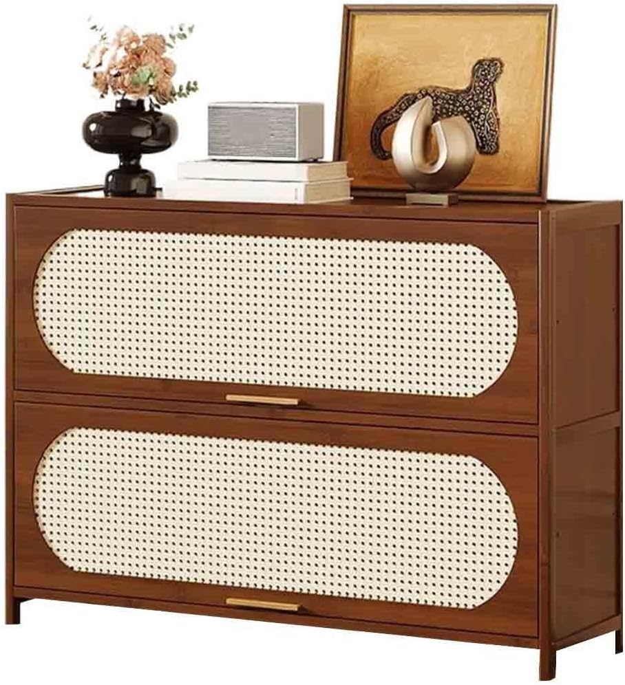 Sideboard Cabinet Two-Tier Low Sideboard Corner Bookshelf Floor-Standing Storage Unit for Living Room Bookshelves and Display Console Coffee Table