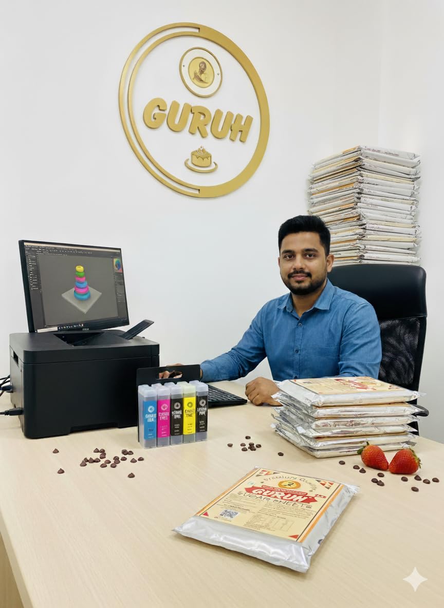 Guruh® Sugar Sheet For Photocake Printer | Edible Prints for Cake | Icing Sheets | 25 Pices - Image 4 thumbnail