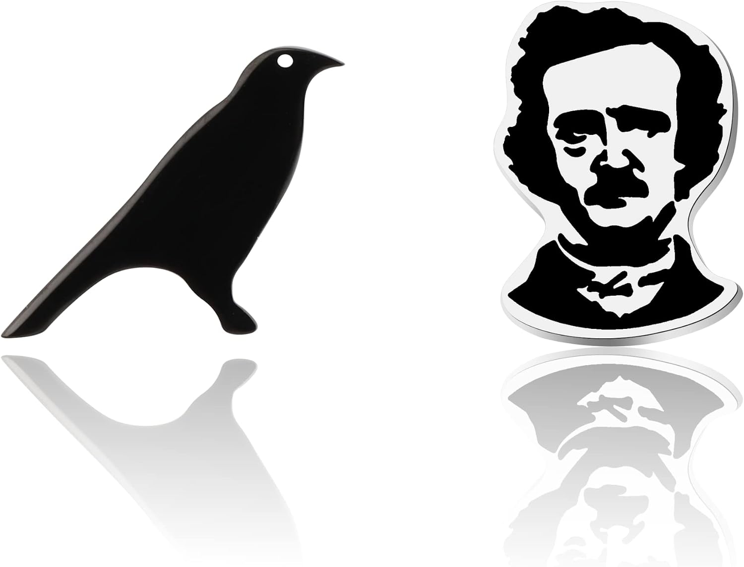 BLEOUK Novelist Earring Black Crow Earrings Cow Lover Jewelry Literary Gifts For Book Lovers