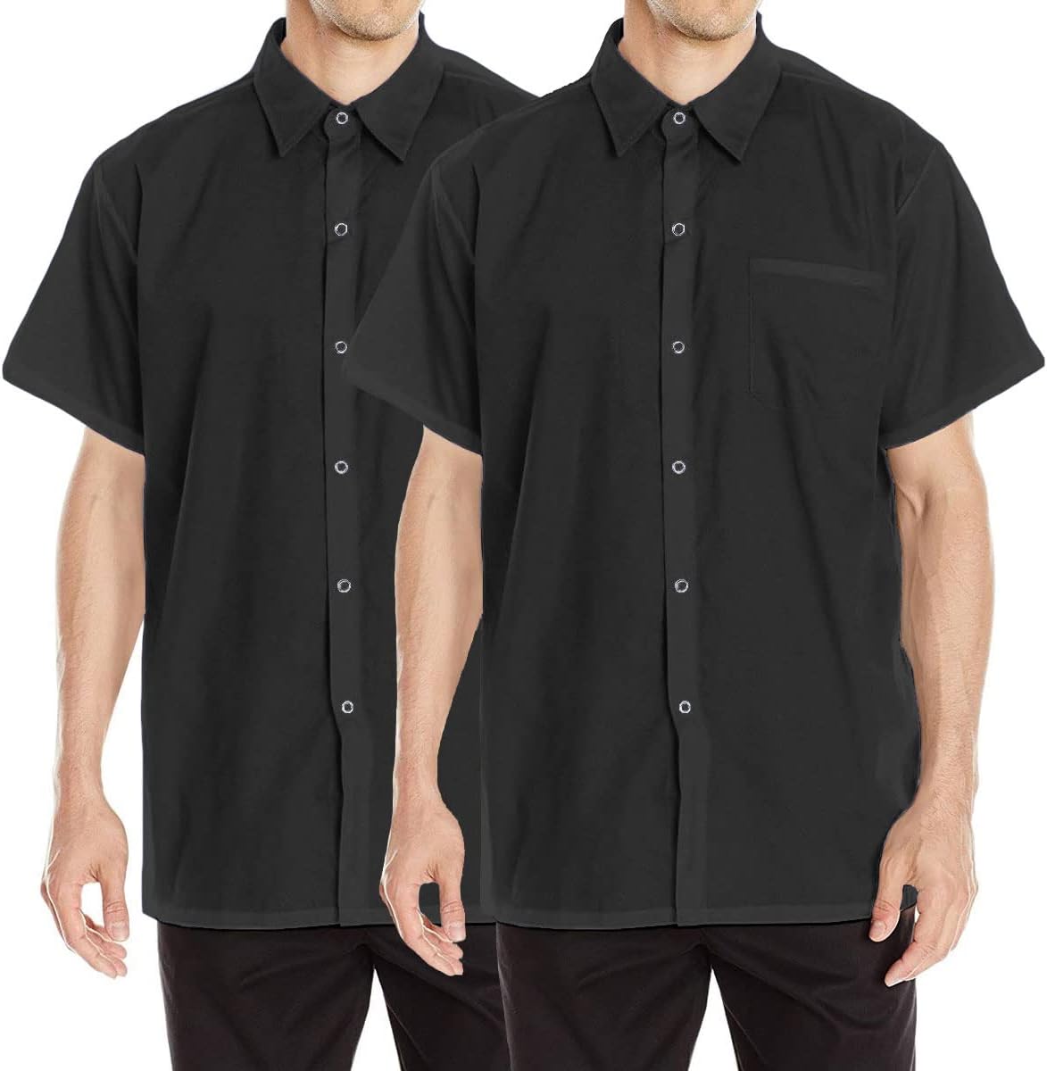 Chef Code 2-Pack Men's Kitchen Basic Cook Shirt
