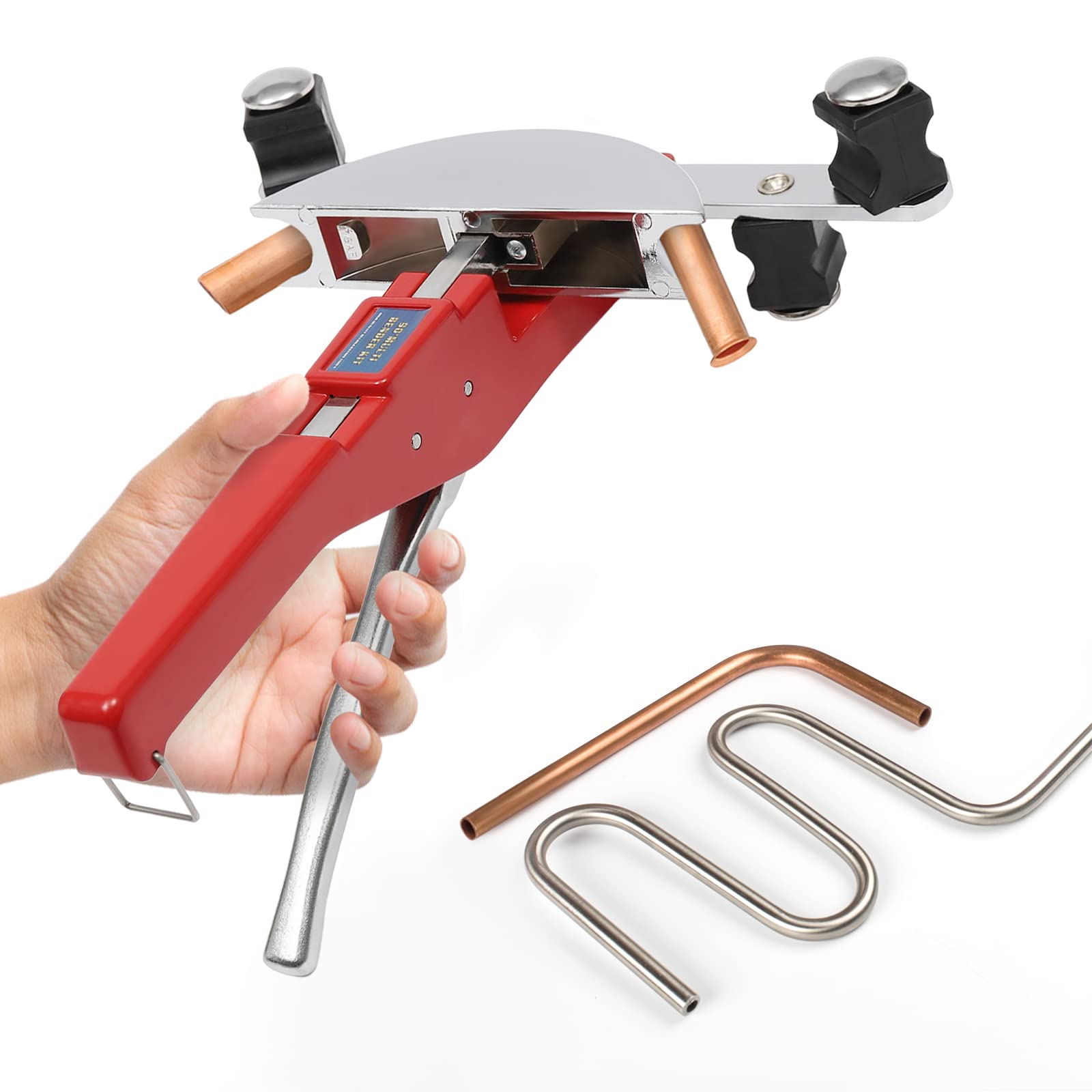 Curvatrice manuale per tubi piegatubi multistrato con 7 gomiti curvi e valia,Curvatubi tubo di rame 0-90°,Per tubo di rame curvo, tubo di alluminio, tubo in acciaio inossidabile