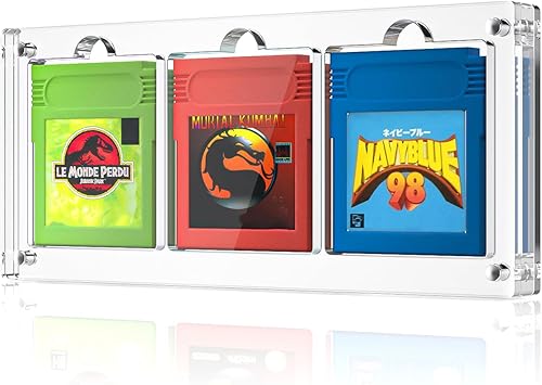 Miniatura 1 de Estuche de exhibición de cartuchos de juego retro, compatible con Game Boy y Gameboy con soporte de cartucho de color, acrílico transparente Gb Gbc