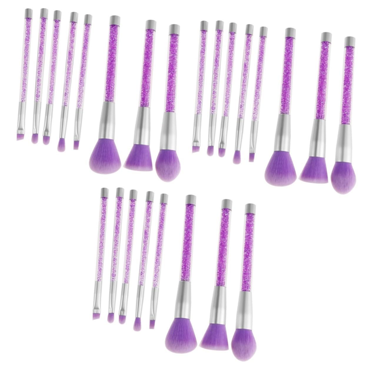 MAGICLULU -teiliges Make-up-pinsel-set -teiliges Set mit Pailletten-griffborsten für Damen und Herren Tägliches Make-up