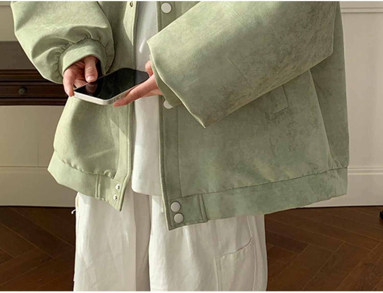 [Taopagii] ジャケット カーディガン カジュアルジャケット 長袖 無地 ワンポイント 刺繍 ベーシック シンプル ハンサム