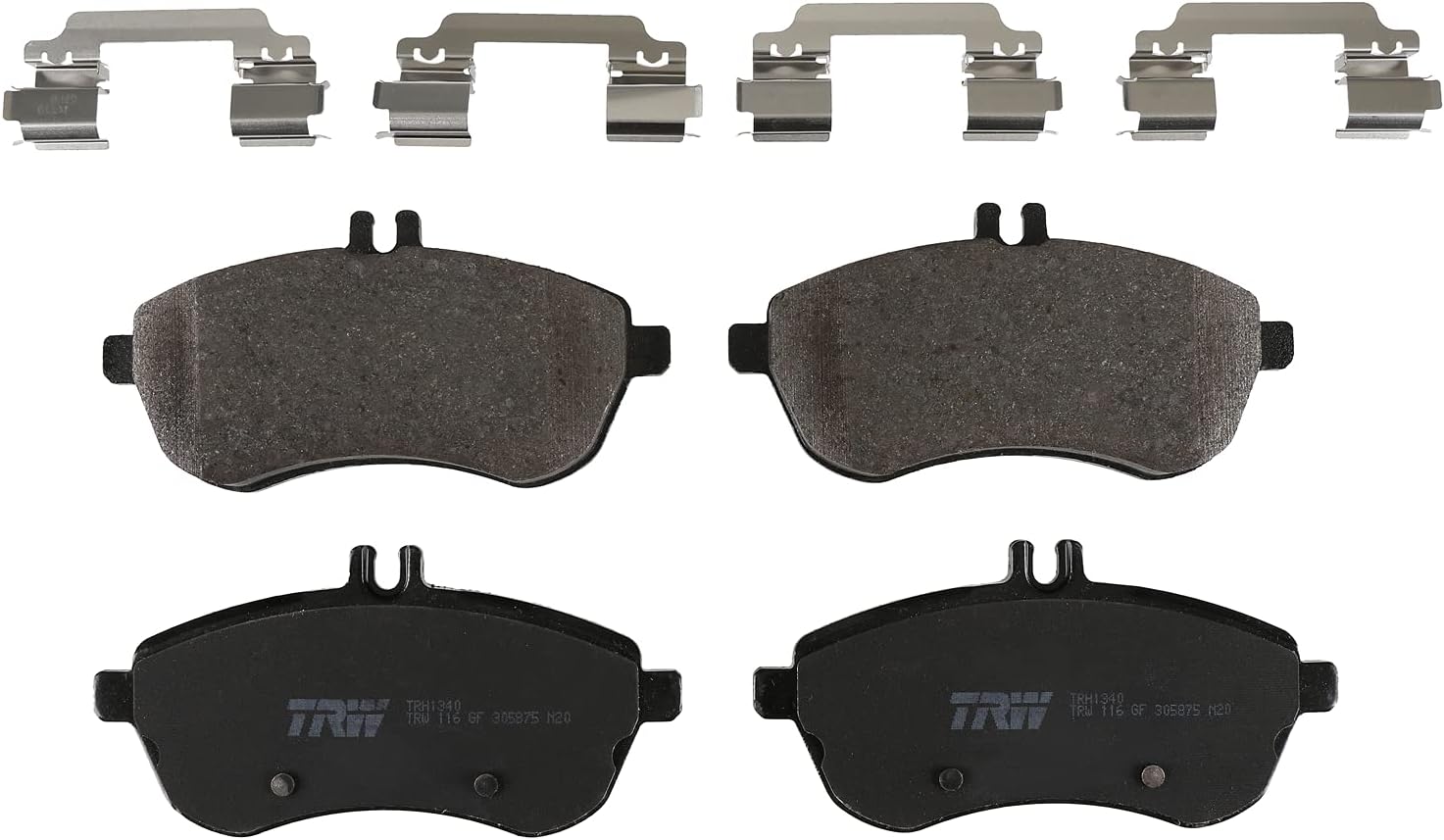 TRW Pro TRH1340 Disc Brake Pad Set For Mercedes-Benz C300 2008-2012, Front, And Other Applications