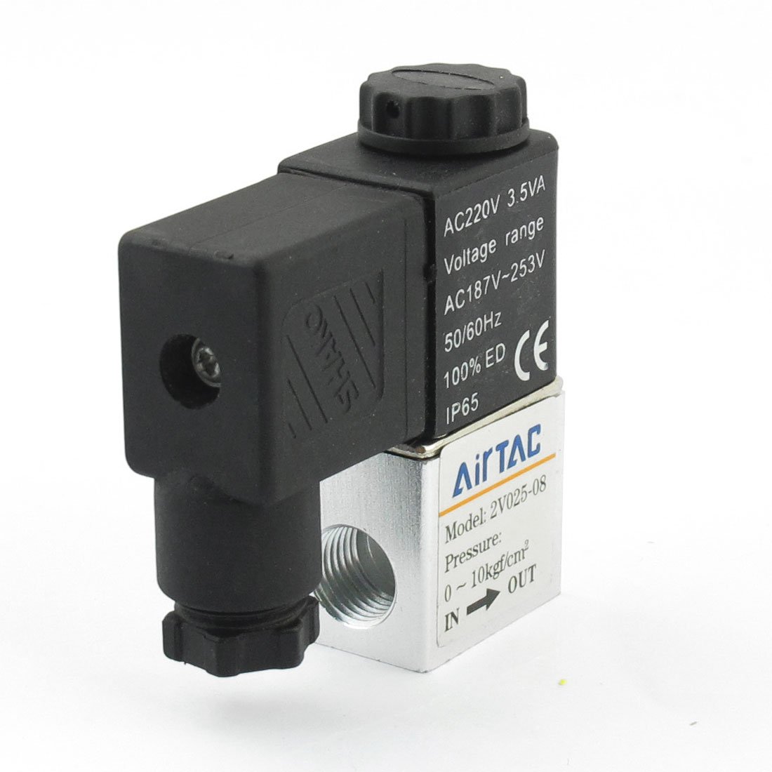 Électrovanne pneumatique AC 220V 1/4" PT 2 voies pour contrôle d'air de précision