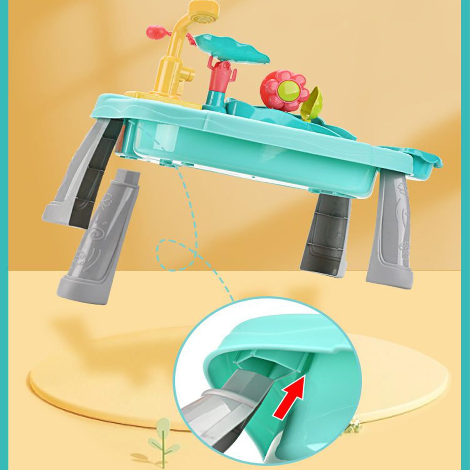 Fregadero de Juego con Agua Corriente,Juego de Imitación Lavavajillas para | de Imitación Lavavajillas para 3 Años y Más