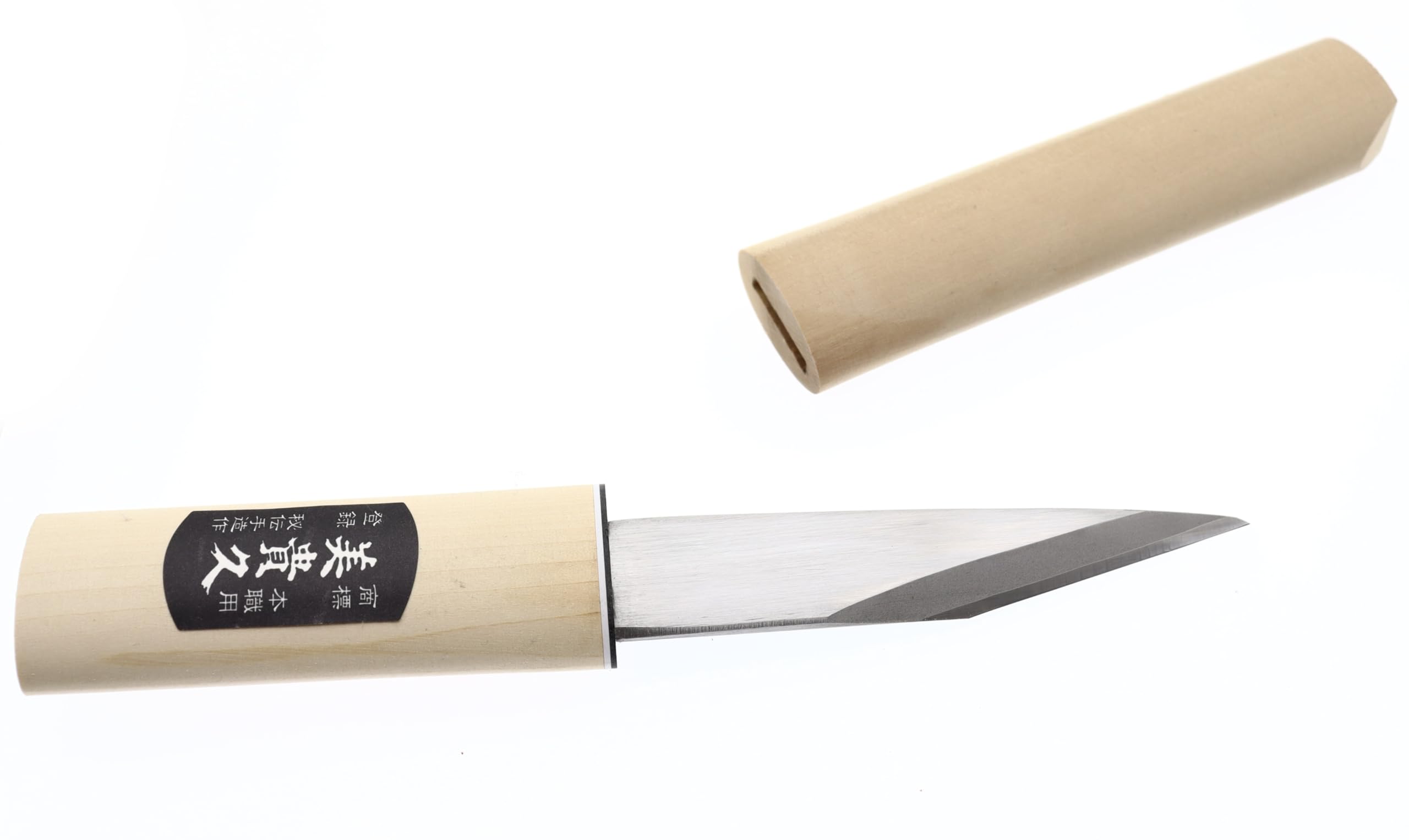 Cuchillo artesanal Kiridashi Katana hoja de carbono Carpintería madera forjada a mano en Japón (pulido, 120 mm)