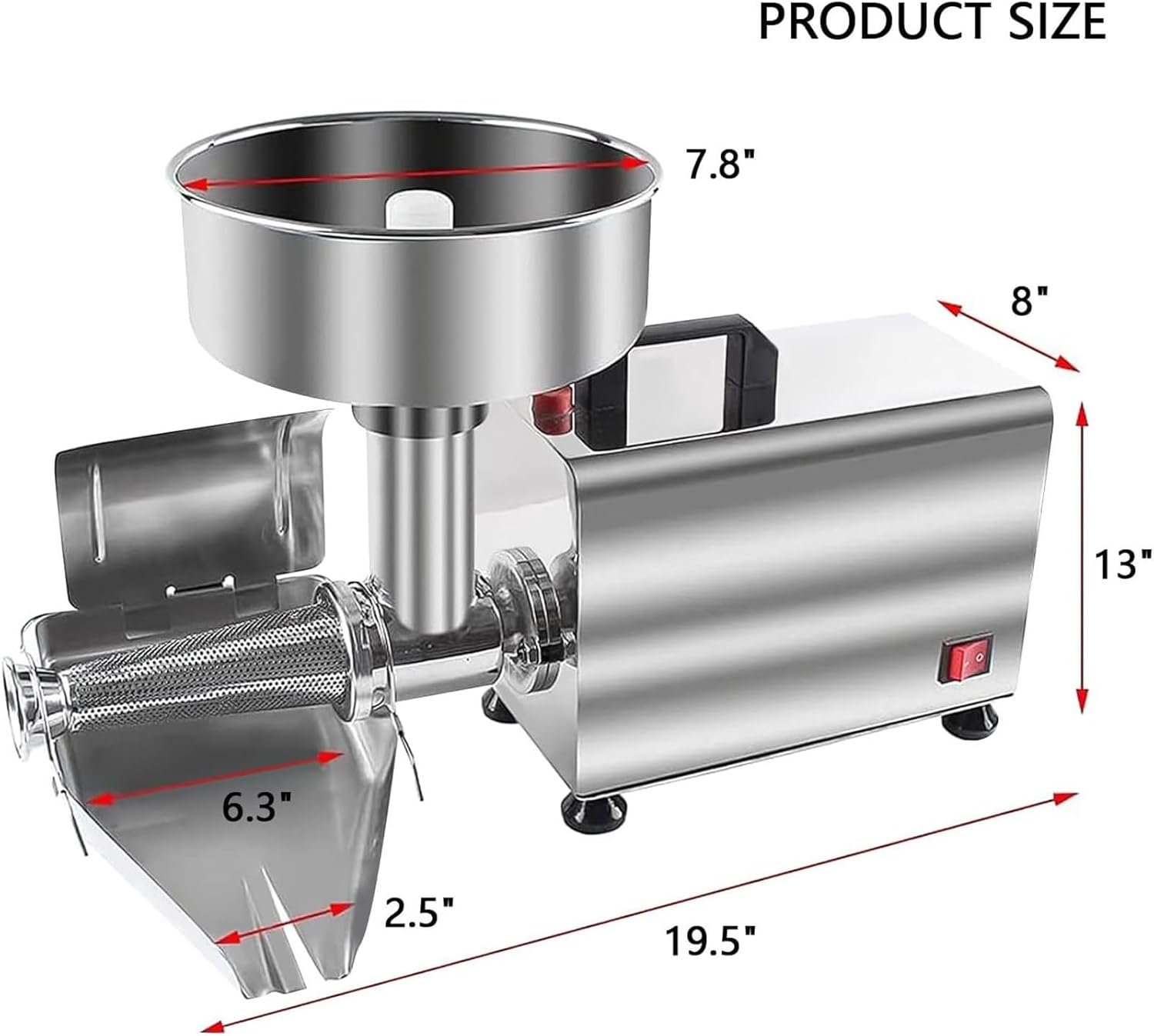 Tomato Sauce Maker Electric Milling Press Machine Stainless Steel Food Strainer Blueberry Commercial 370W for Tomato Sauce